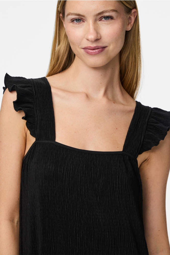 PCFLORA STRAP FLOUNCE DRESS JRS BC 17155398 BLACK